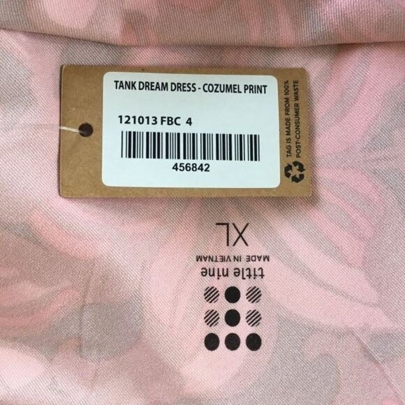 NWT Title Nine Tank Dream Dress Womens Size XL Cozumel Print Sleeveless Athletic - Picture 9 of 14